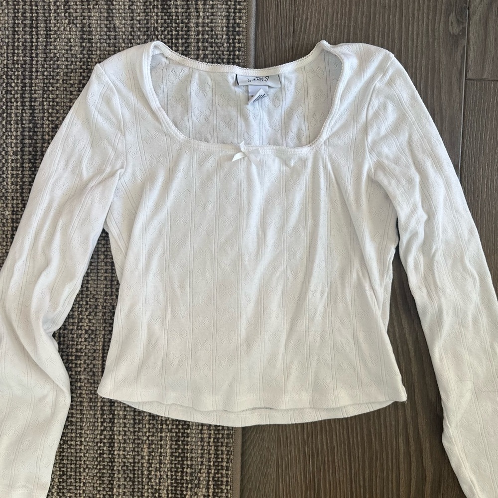 White Long Sleeve Top